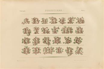 (DESIGN / TYPOGRAPHY / ALPHABETS .) Midolle, Jean. Spécimen des Écritures Modernes Romaines fleuronées,